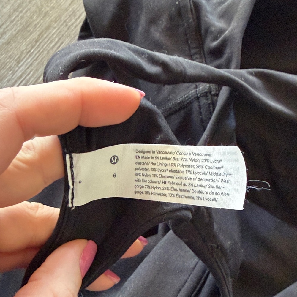 lululemon athletica Black Long Line Bra/Cropped Tank 6 - Picture 3 of 3